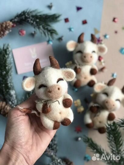 Мастер-класс по сухому валянию. Валяем корову