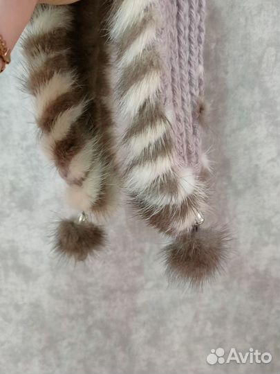 Норковая повязка (шапка) на голову