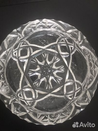 Хрустальная пепельница чехия 1970 г