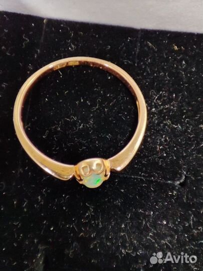 Серебряное кольцо с натуральным Опалом (Эфиопия)