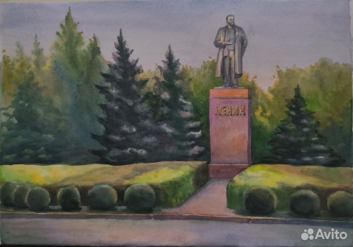 Картина пейзаж акварель