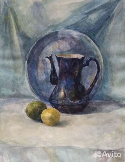 Картина натюрморт гризайль черно-белый учебный