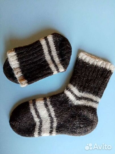 Носки шерстяные вязаные