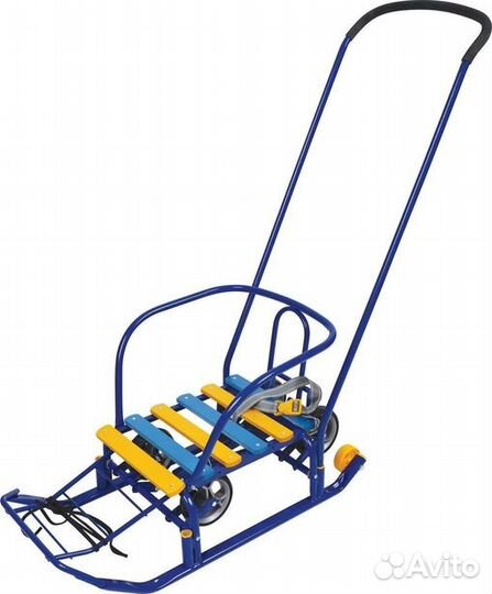 Санки с выдвижными колёсами Тимка 3