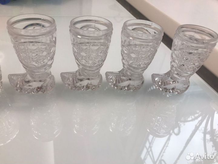 Хрустальные рюмки СССР сапожки и др