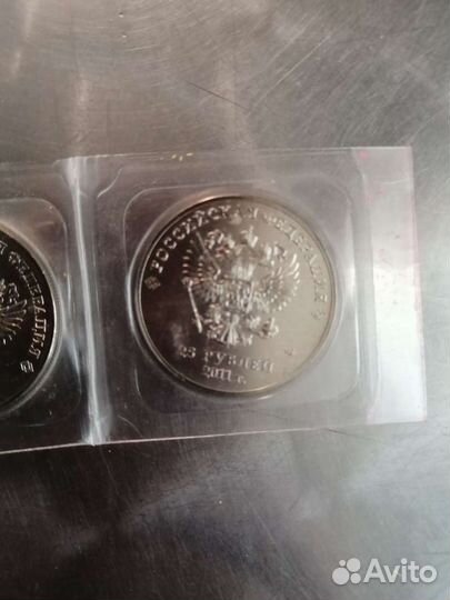 Олимпийские монеты сочи 2 шт