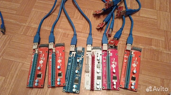 Рейзера molex/sata для видеокарт + бп 2400w