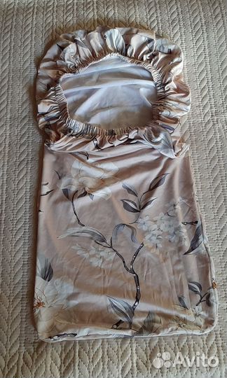 Чехол на стул светлый эластичный