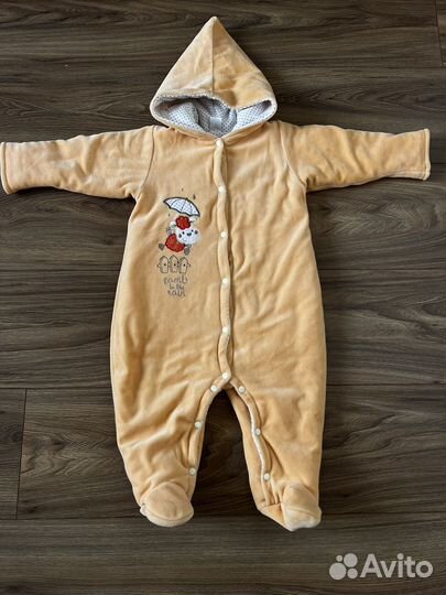 Велюровый комбинезон утепленный