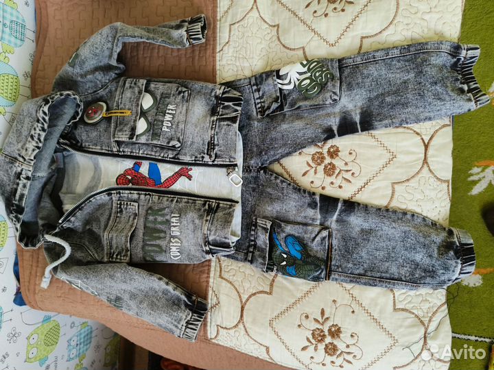 Костюм джинсовый тройка 92-98р