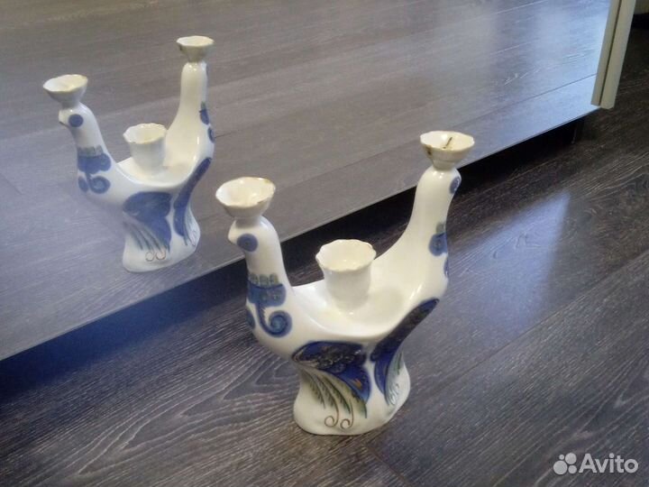 Фарфоровый подсвечник