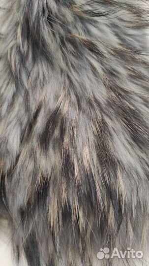 Меховой воротник, натуральный мех, енот