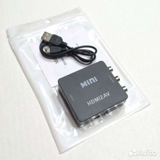 Адаптер hdmi to AV 3xRCA тюльпаны (новый)
