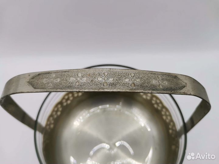 Конфетница сахарница с ручкой мнц СССР (Ч)