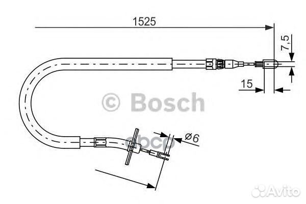 Трос ручного тормоза 1987477858 Bosch