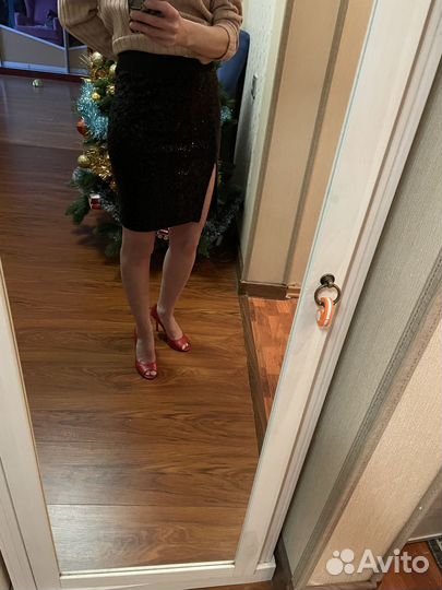 Юбка с пайетками