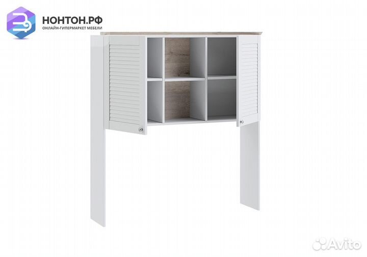 Шкаф настольный Ривьера дуб бонифацио / белый