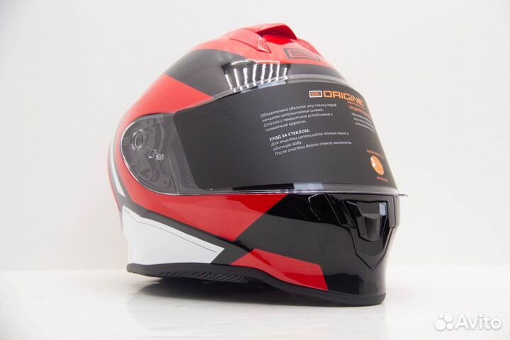 Шлем origine dinamo bolt детский красный/черный гл