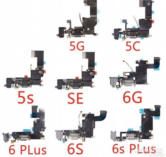 Шлейф зарядки + микрофон iPhone системный разъем