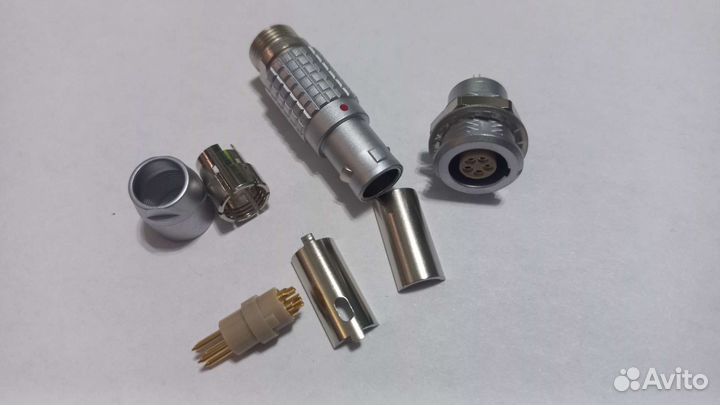 Круглый разъём и гнездо lemo серия 1в 5 контактов