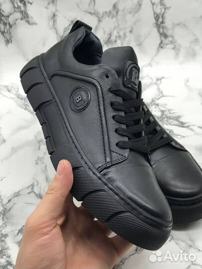 Кроссовки мужские из натуральной кожи