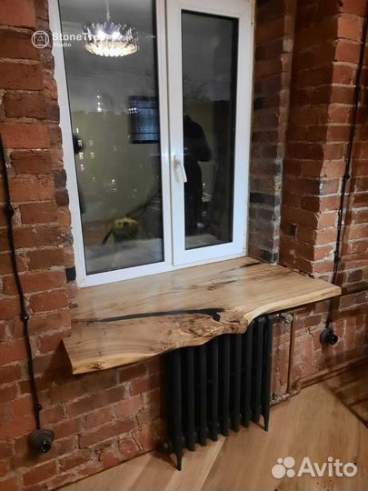 Подоконник из дерева Лофт