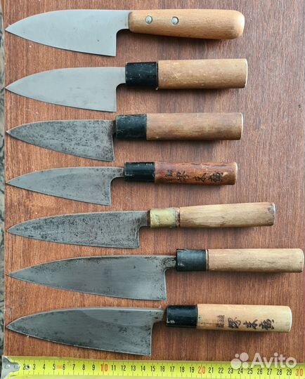 Японский кухонный нож. Деба. Клейма мастера