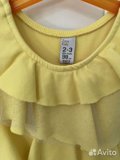 Платье летнее нарядное для девочки Zara 98