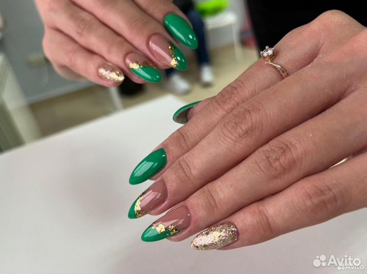 Гель лак с укреплением,Наращивание ногтей