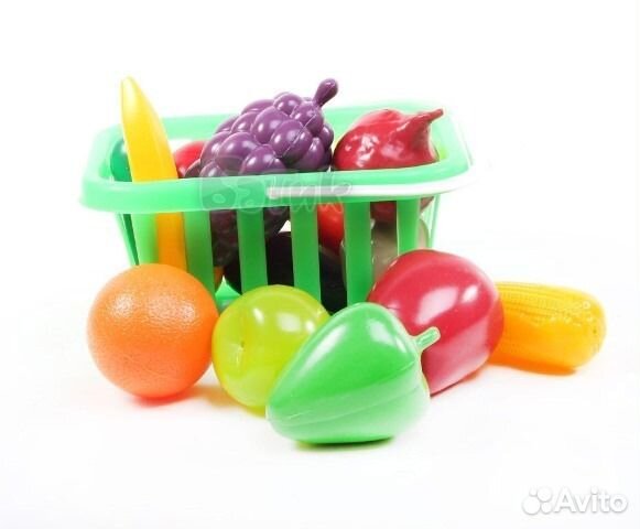 Детский набор Фрукты и овощи в корзине у758