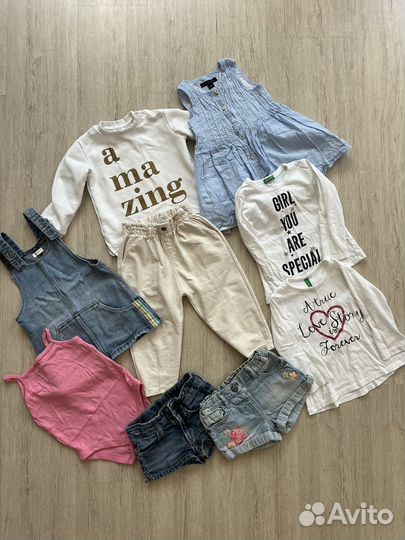 Пакет фирменных вещей на девочку 86 92 zara,next