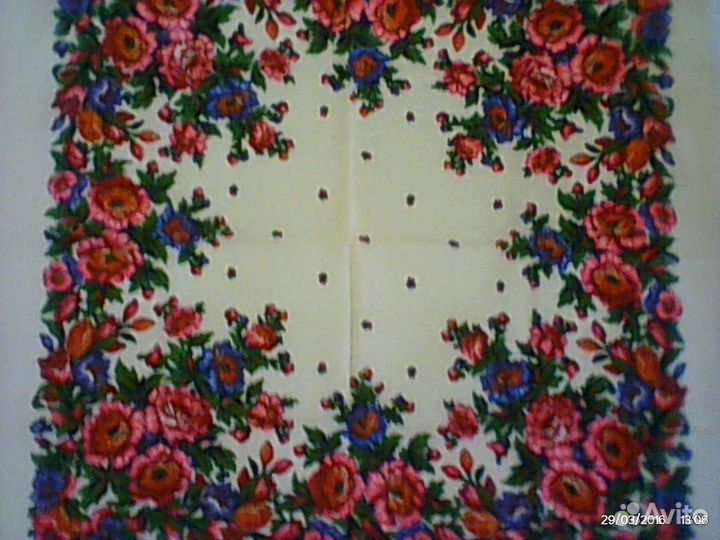 Платок Павло-Посадский\Новый\Чисто-шерстяной\79X82