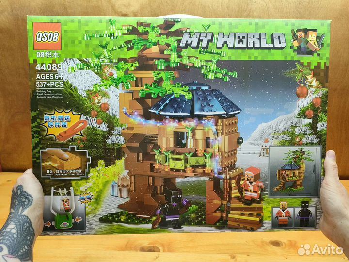 Лего Майнкрафт конструктор Домик на дереве 44089