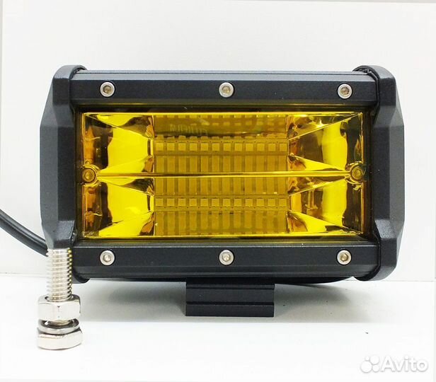 Светодиодная Led фара 72W Жёлтый свет