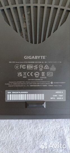 Игровой ноутбук Gigabyte aero 5 KE4