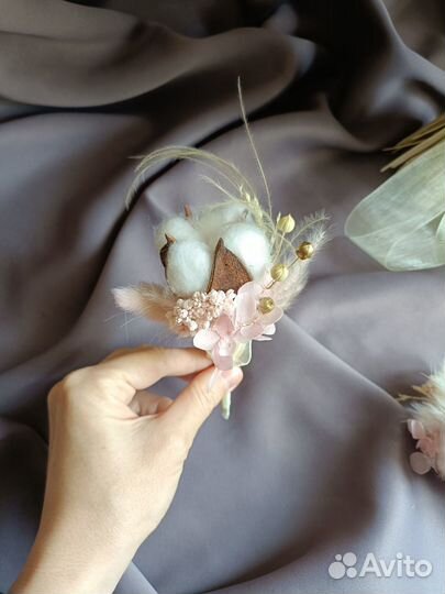 Свадебный из сухоцветов и стабилизированных цветов