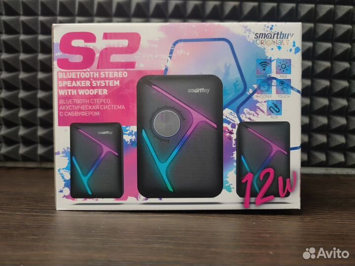 Компьютерные колонки 2.1 Smartbuy S2 12Вт