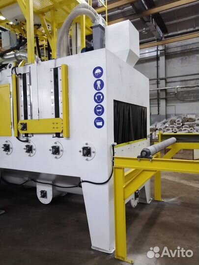 Дробеметная установка проходного типа