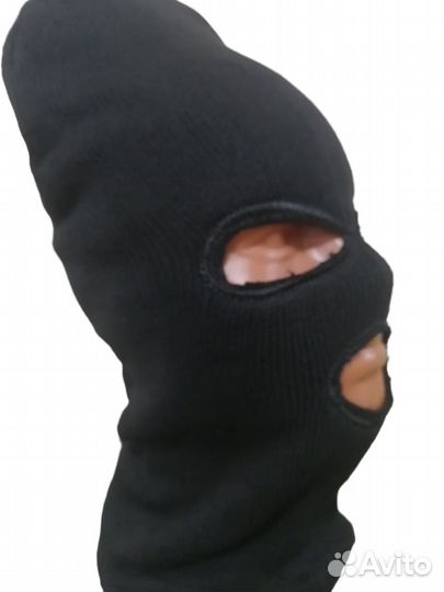 Балаклава вязанный подшлемник с подкладкой