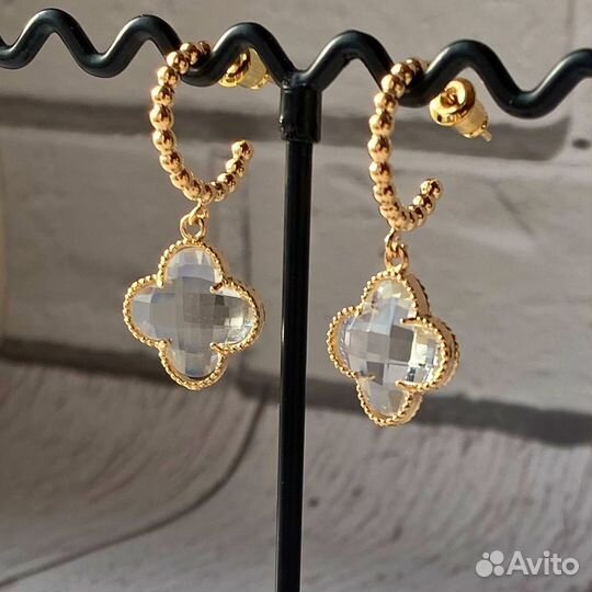 Серьги van cleef (premium)