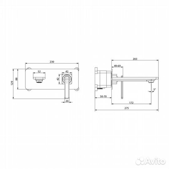 Смеситель для умывальника Lemark Mista LM6426W