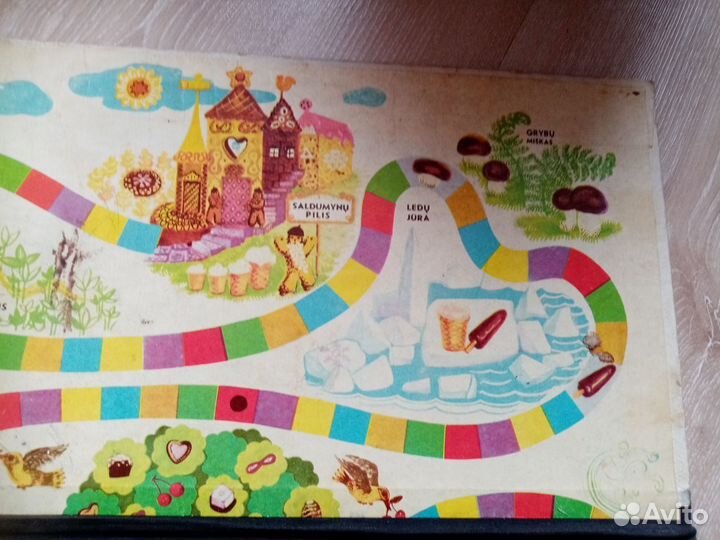Настольная игра, ходилка. СССР. Литовский язык