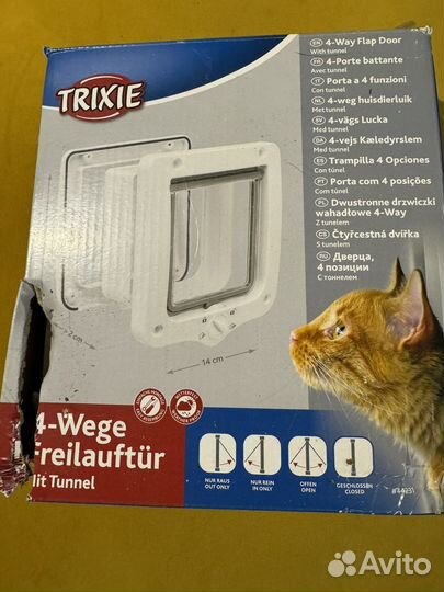 Дверца для кошки 4-Way с туннелем,Trixie
