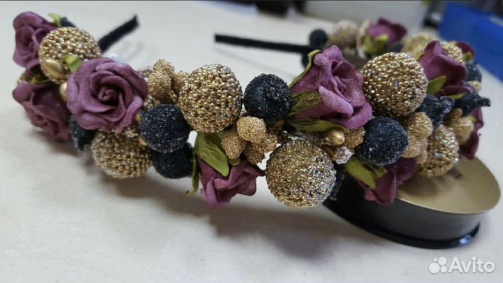 Ободок для волос ручной работы