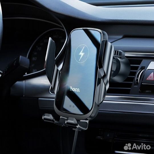 Беспроводная зарядка авто Hoco Samsung
