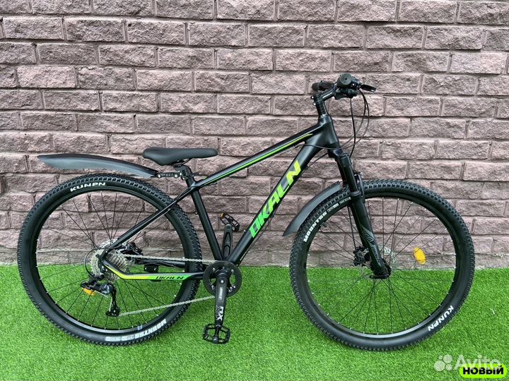 Велосипед горный черно-зеленый