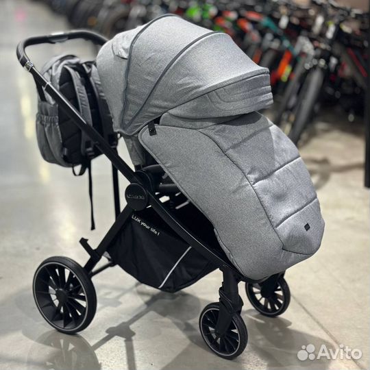 Коляска 3в1 Новая Luxmom 760 (Grey Black)