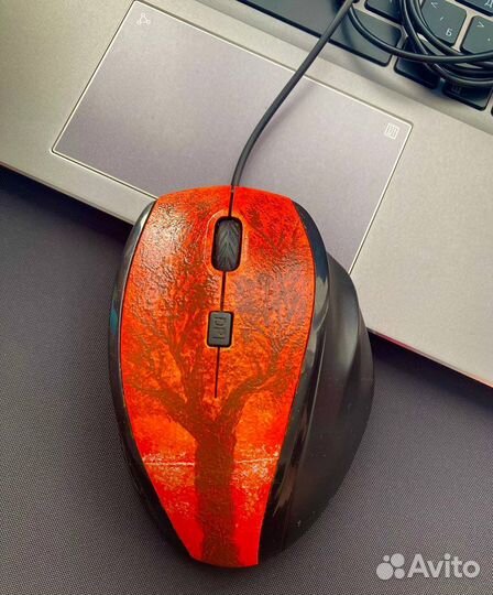 Мышь компьютерная с ручной росписью