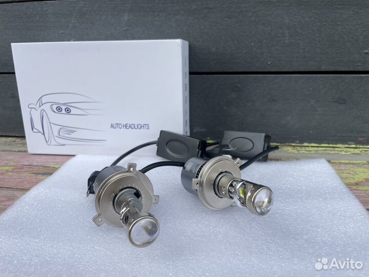 Светодиодные лампы Lenses AHL H4 Мини 6000lm 30W