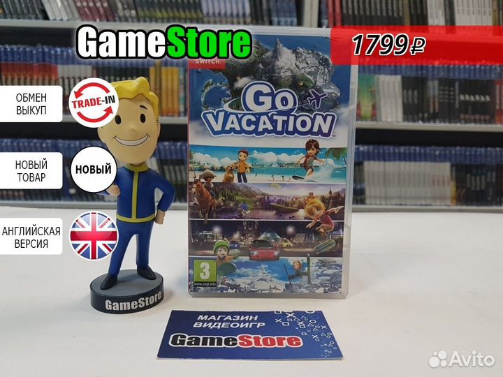 Go Vacation (Nintendo Switch, английская вер Новый